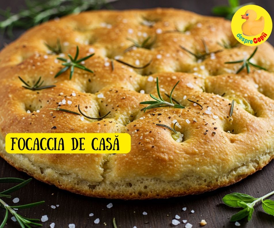 Focaccia – pâine italiană pufoasă, perfectă pentru gustări sau sandwich-uri